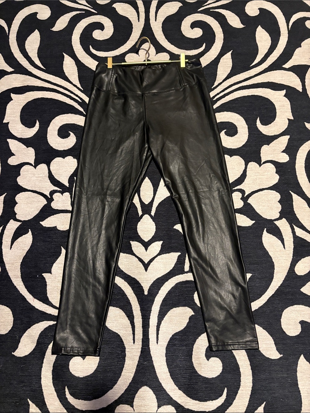 Faux Leather High-Rise Black Leggings